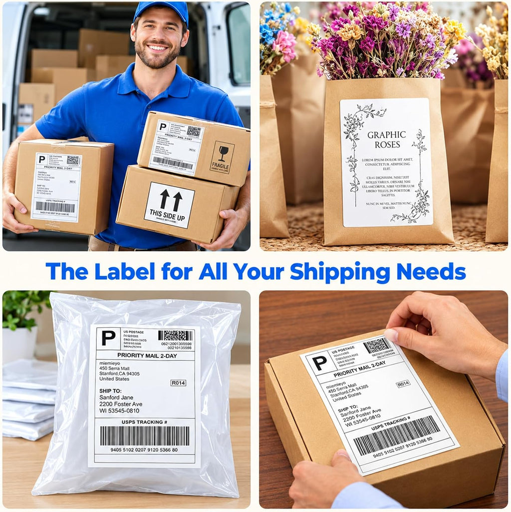 4x6 Thermal Printer Label, 250 Labels/Roll Thermal Shipping Label, 2 Roll - Image 6