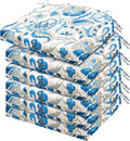 HARBOREST Outdoor Chair Cushions Set of 6, Water Resistant Patio Chair Cushions with Ties, Outdoor Seat Cushions for Patio Furniture, 17"x16"x2", Blue Butterfly by HARBOREST