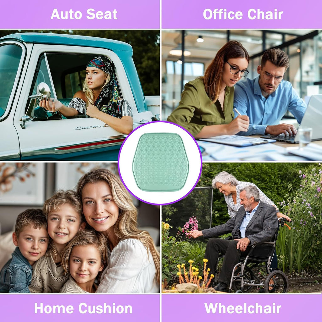 Thin Cool Gel Seat Cushion PU Leather for Car Seat Office Chair - Image 6