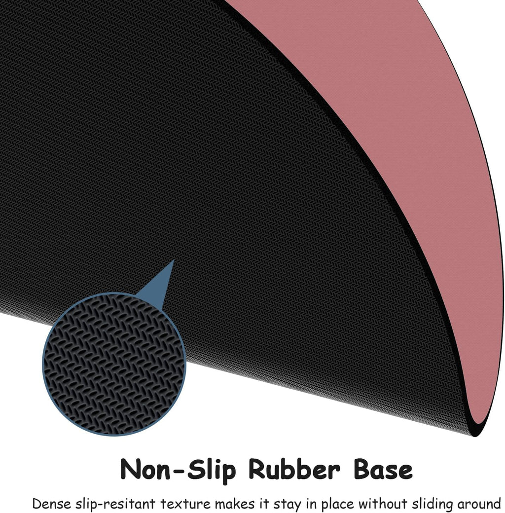 Small Mouse Pad, 6 x 6 Inch Thick Rubber Premium-Textured Non-Slip Portable & Washable Round Mini Mouse Mat for Women Wireless Laptops Keyboard Tray Gaming Work Office,Dark Red - Image 4