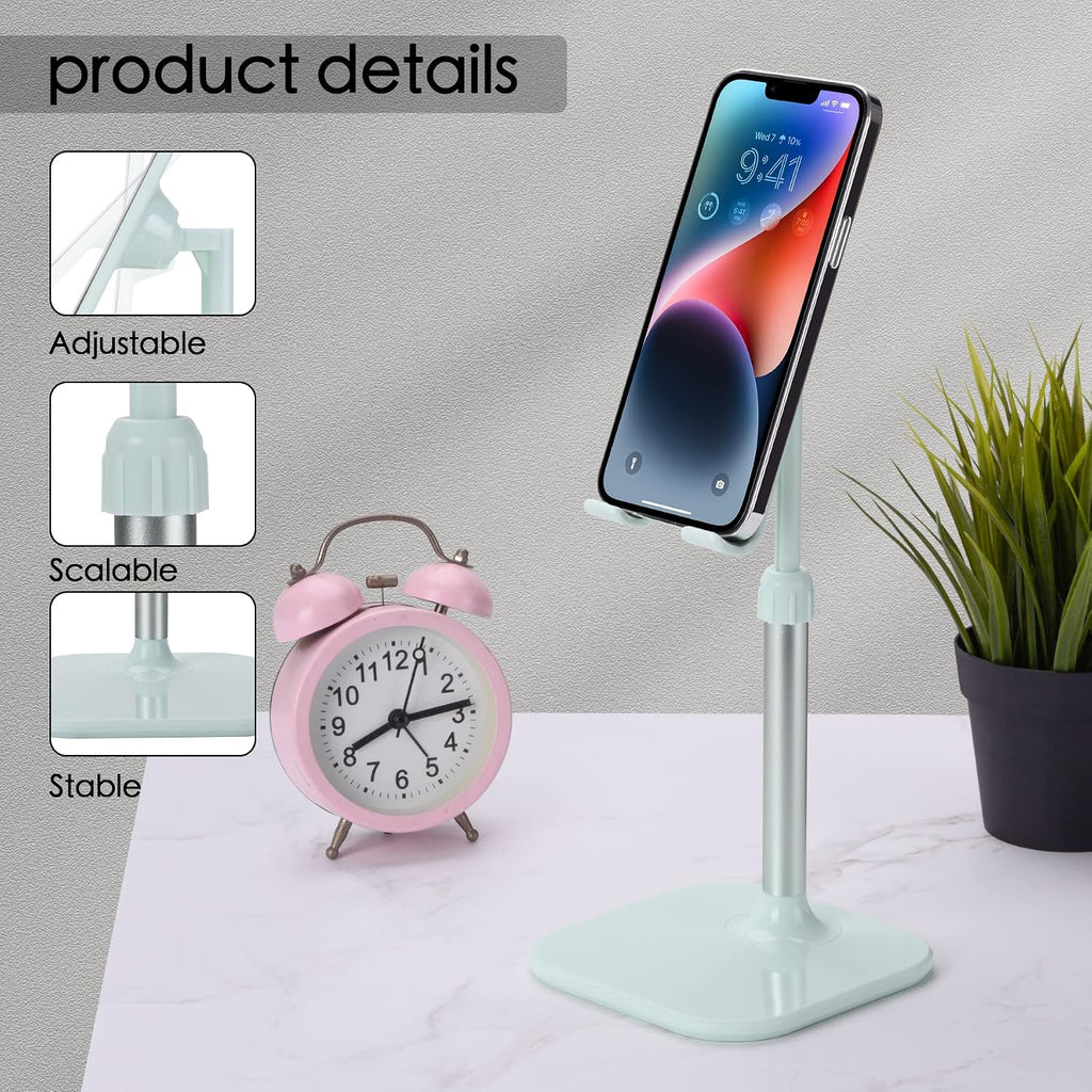Cell Phone Stand, Phone Stand for Desk, Phone Holder Stand Compatible with iPhone and All Mobile Phones Tablet, Gifts for Adults Women Men Mom Wife, Turquoise - Image 4