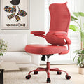 TRALT Office Chair Ergonomic Desk Chair - Gaming Chair with Lumbar Support | 330 LBS Home Office Desk Chairs , Reading Chair with Flip-up Armrests, Comfortable Computer Chairs (1, RED) by TRALT