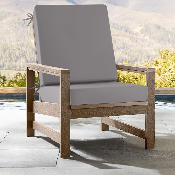idee-home Outdoor Patio Dining Chair Cushion High Back | Density Foam Chair Cushions Seat with Removable Cover, WeatherResistant Indoor Deep - Image 4