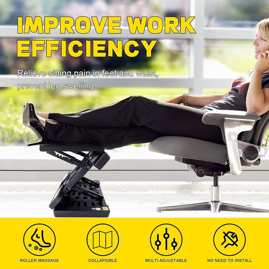 footrest for Under Desk at Work, Massage and Soft Cushion, for Multi-Scene - Image 5