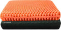 Plus Size Gel Seat Cushion for Long Sitting, Extra Large Cooling Supportive Seat Cushion for Back, Sciatica, Muscle, Tailbone Pain Relief, Use for The Office, Wheelchair, Car, Recliner, Kayak.(Orange) by Unknown