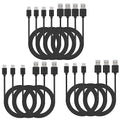 Smays USB C Cable Bulk 10-Pack 3ft, Type C Phone Charger Lot Black by SMAYS