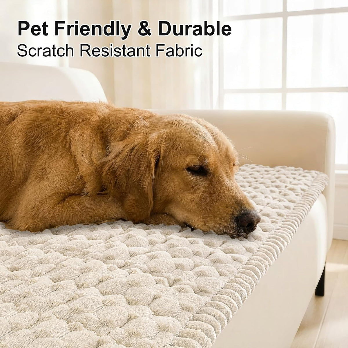 Smiry Couch Covers for Dogs, Non Slip Fuzzy Pet Sofa Protector Washable - Image 3