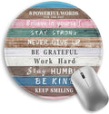 Inspirational Quote Work Mouse Pad, Positive Small Round Mousepad | Mini Travel Wireless Mice Pad for Computer, Office Accessories, Coworker Gifts, 8.6 x 8.6 inch by Lebrocoli