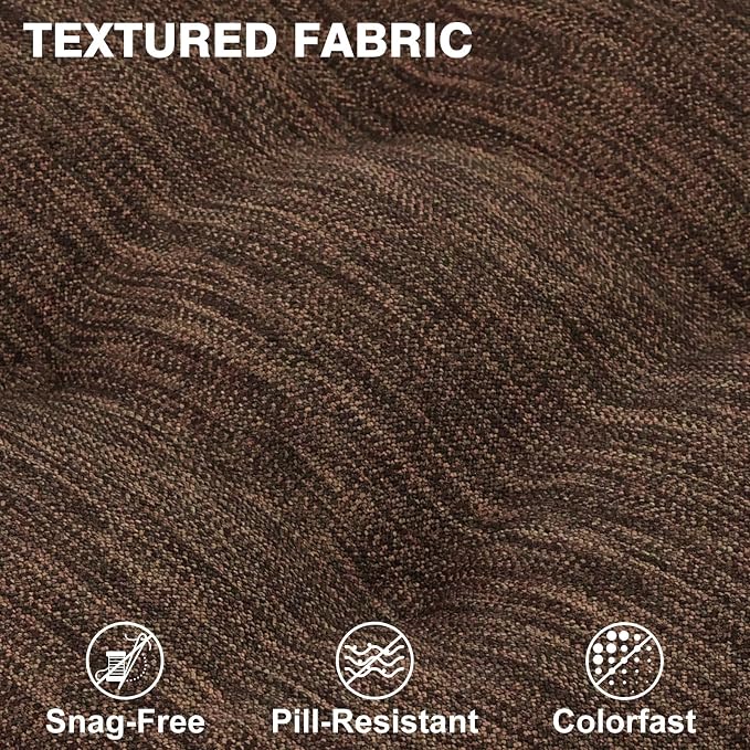 Shinnwa Dining Chair Cushions Set of 2, Dual-Layer Memory Foam Kitchen Chair Cushions, Patented Design Seat Pads with Ties, 16.5 x 16.5 x 3.5in, 2 Pack, Dark Brown - Image 4