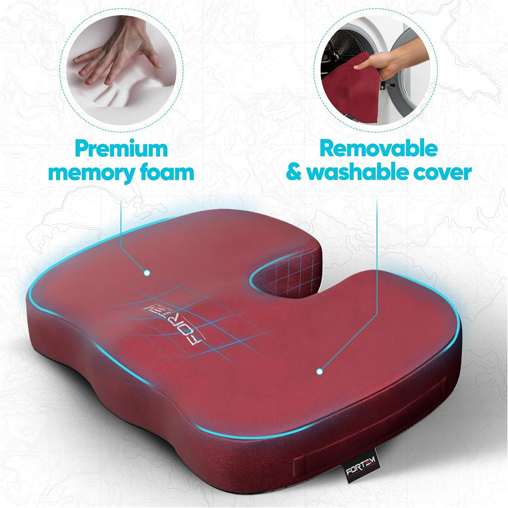 FORTEM Seat Cushion, Office Chair Cushion for Tailbone Sciatica Pain Relief - Image 3