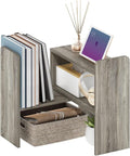 Furinno CLASSIC Desk Organizers and Hutch, Open Shelf Expandable Office Organization, Adjustable Desk Top Display Book Shelf, for Paper, Office Supplies, French Oak by Furinno-FitsYourSpaceFitsYourBudget