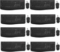 Wireless Keyboard and Mouse Combo, EDJO 2.4G Full-Sized Ergonomic Computer Keyboard with Wrist Rest and 3 Level DPI Adjustable Wireless Mouse for Windows, Mac OS Desktop/Laptop/PC(8 Pack) by EDJO
