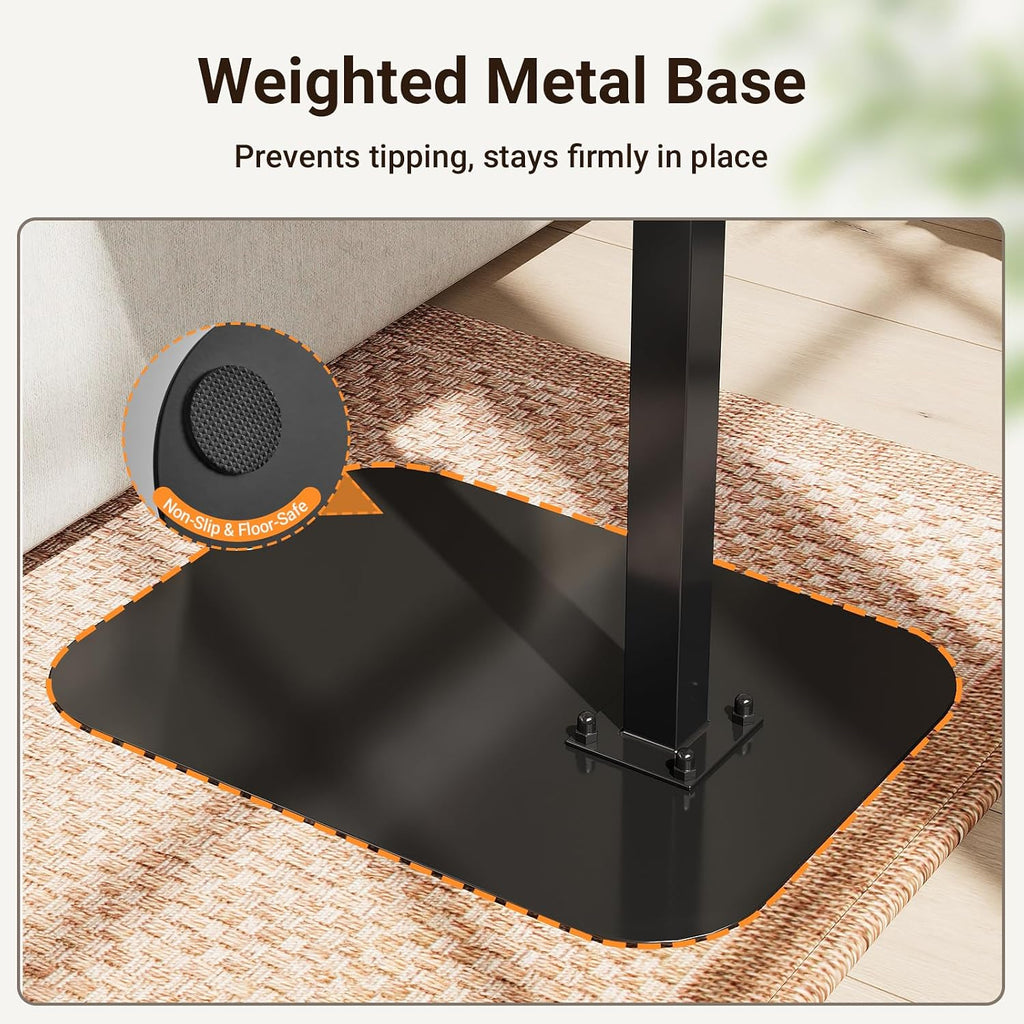 Adjustable Height TV Tray Table for Couch, 360° Swivel Side Table - Image 4