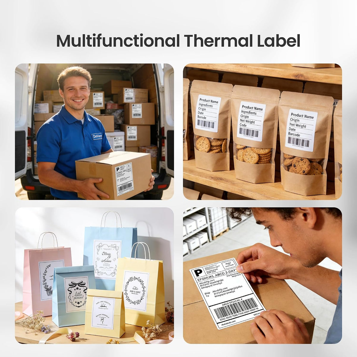 4x6 Thermal Labels, Pack of 500 Fanfold Shipping Labels for Printer - Image 8