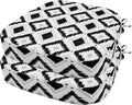 idee-home Outdoor Chair Cushions Set of 2, 17" x 17" D-Shaped | Thick Outdoor Seat Cushions Waterproof Patio Furniture with Ties Dining Pads by idee-home