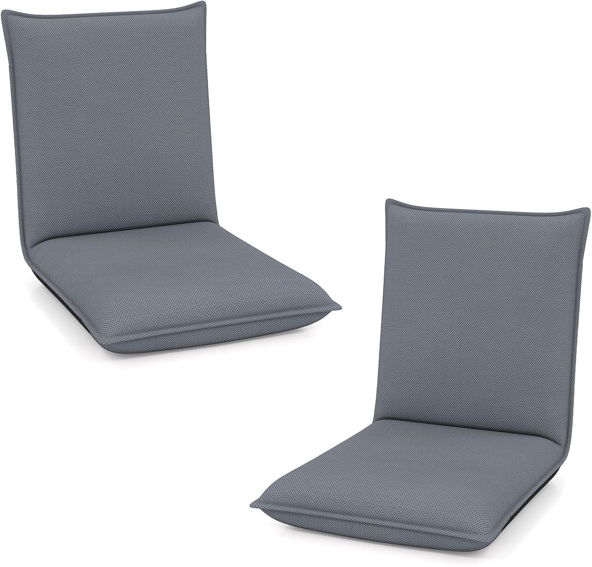 Giantex 2-Pack Floor Chair with 6 Adjustable Position, Metal Frame, Grey by GIANTEX