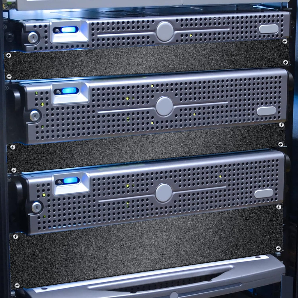 Zhengmy Blank Panel 1u 2u 4u 19 Inch Metal Rack Mount Filler, 6 Pieces - Image 5