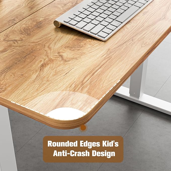 43"x24" Standing Desk, Height Adjustable Sit-Stand Home Office | Electric Adjustable Standing Desk, Sit to Stand Computer Office Desk with Splice Board, Memory Preset, Lifts 28.7''-46.5" - Image 8