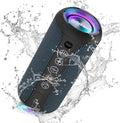 Ortizan Portable Bluetooth Speakers, IPX7 Waterproof Wireless Speaker with 24W Loud Stereo Sound, Outdoor Speaker with Bluetooth 5.3, Deep Bass, RGB Lights, Dual Pairing, 30H Playtime for Home by Ortizan