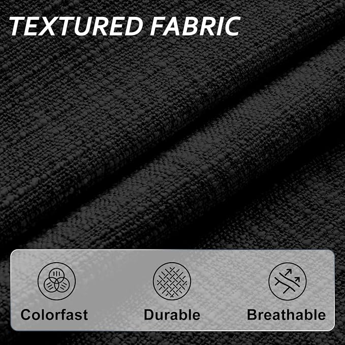 Basic Beyond Chair Cushions for Dining Chairs 6 Pack, Kitchen Chair Cushions with Ties and Non Slip Backing, 16 x 16 inches Chair Pads for Dining Chairs (Black) - Image 5