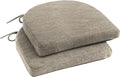 IPYNBAP Chair Cushions for Dining Chairs, Kitchen Chair Cushions, 16'' x 16'' x 2'', Non Slip Indoor Seat Cushions, Chair Pads for Dining Chairs with Ties & Removable Cover, Set of 2, Khaki by IPYNBAP