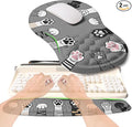 2-in-1 Ergonomic Set, Wave Rise Keyboard Wrist Rest and Massage Bulge Slope Mouse Pad Wrist Support, Cushion Memory Foam Integrated to Relieve Wrist Pain, Cute Cat Paws by KUOSGM