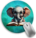 Funny Work Cute Mouse Pad, Small Round Mousepad for Desk, Laptop | Mini Travel Wireless Mice Pad for Computer, Office Accessories, Coworker Gifts, 8.6 x 8.6 inch by Lebrocoli