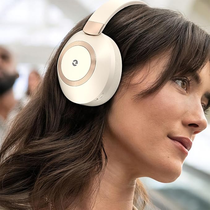 Active Noise Cancelling Headphones, 100H Playtime Headphones Wireless Bluetooth, Bluetooth Headphone with Microphone, Over- Ear Wireless Headphone with Deep Bass for Travel - Image 7