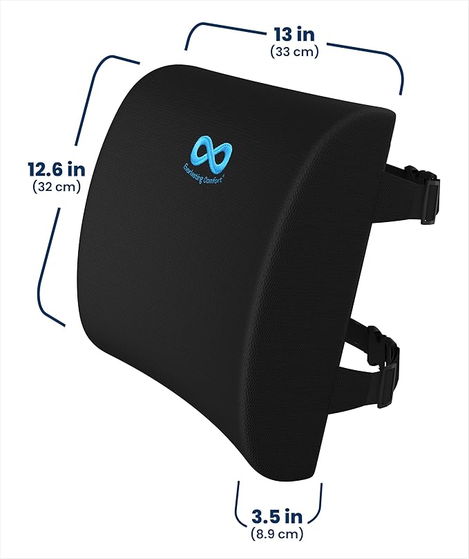 Everlasting Comfort The Original Lumbar Support Pillow for Office Chair - Improves Posture, Promotes Back Pain Relief - Superior Back Support for Gaming and Desk Chairs - Lumbar Pillow for Car, Couch - Image 8