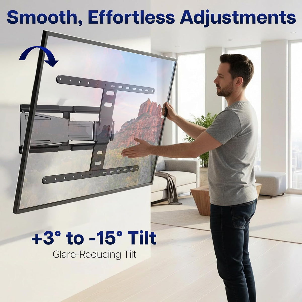 VIVO Black Ultra Slim TV Mount for 43-90 in Screens, MOUNT-TVUS90 - Image 7