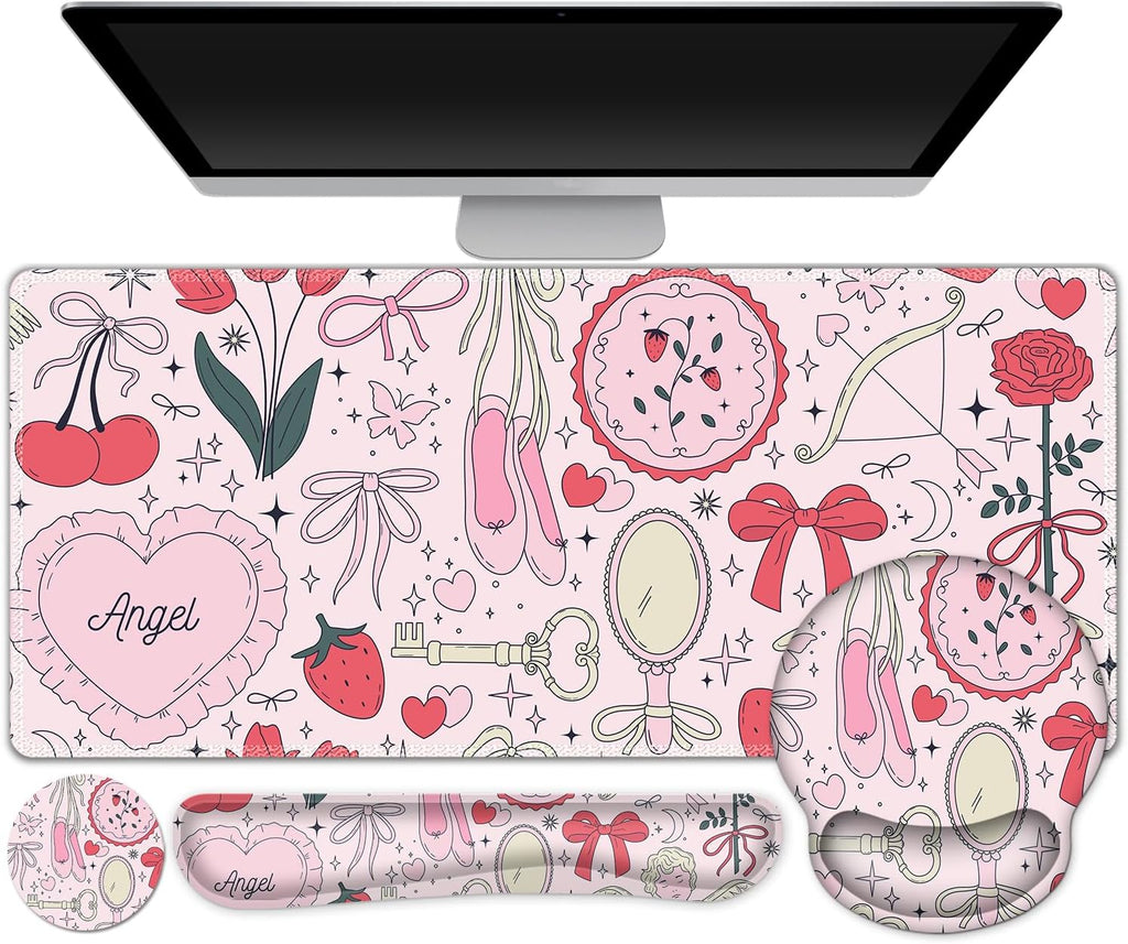Gaming Mouse Pad, 4in1 XXL Mousepad Large Desk Mat, Cute Desk Pad Protector by ToLuLu