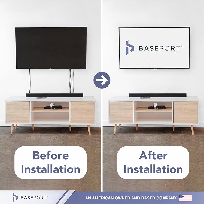Recessed Wall Plate for Behind Wall Cable Management - White Wall Plate Cable Pass Through with Low Voltage Mounting Bracket to Hide TV Cords for Wall Mount TV, Bottom Opening, 2 pack - Image 9