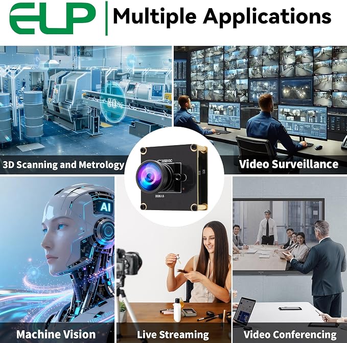 ELP 5mp 60fps Global Shutter USB3.0 Camera Module Wide Angle 120degree Webcam Board for Computer Mini UVC USB3.0/2.0 PC Camera High Speed Lightburn Cameras for Laser OG05B10 Webcamera for Laptop - Image 7
