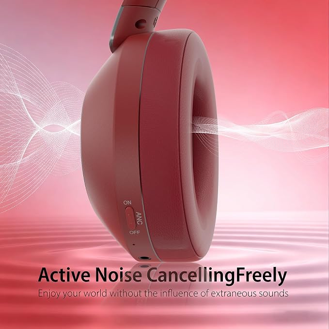 Headphones Wireless Bluetooth, 100H Playtime Active Noise Cancelling Headphones, Bluetooth Headphone with Mic, Over Ear Wireless Headphone with Deep Bass - Image 2