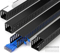2" H x 2" W Cable Raceway, 66in Under Desk Wire Management Channel, Black | Slotted Wire Duct, 4Pack, 16.5in Each, Heavy-Duty PVC Cable Management for Server Racks, Network Cables & Electrical Cabinets by ZhiYo