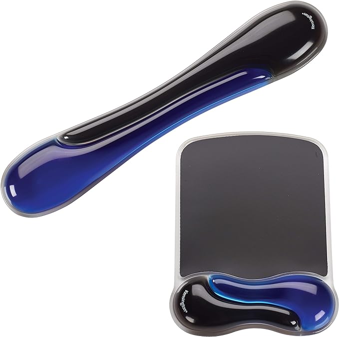 Kensington Duo Gel Mouse & Keyboard Wrist Rest Bundle Set, Ergonomic Keyboard and Mouse Pad With Wrist Support, Keyboard Wrist Rest, Computer Keyboard Pad, Cooling Gel, Non-Skid Backing, Blue K52920WW | Ergonomic gel cushioning, non-skid backing, pairs... by Unknown