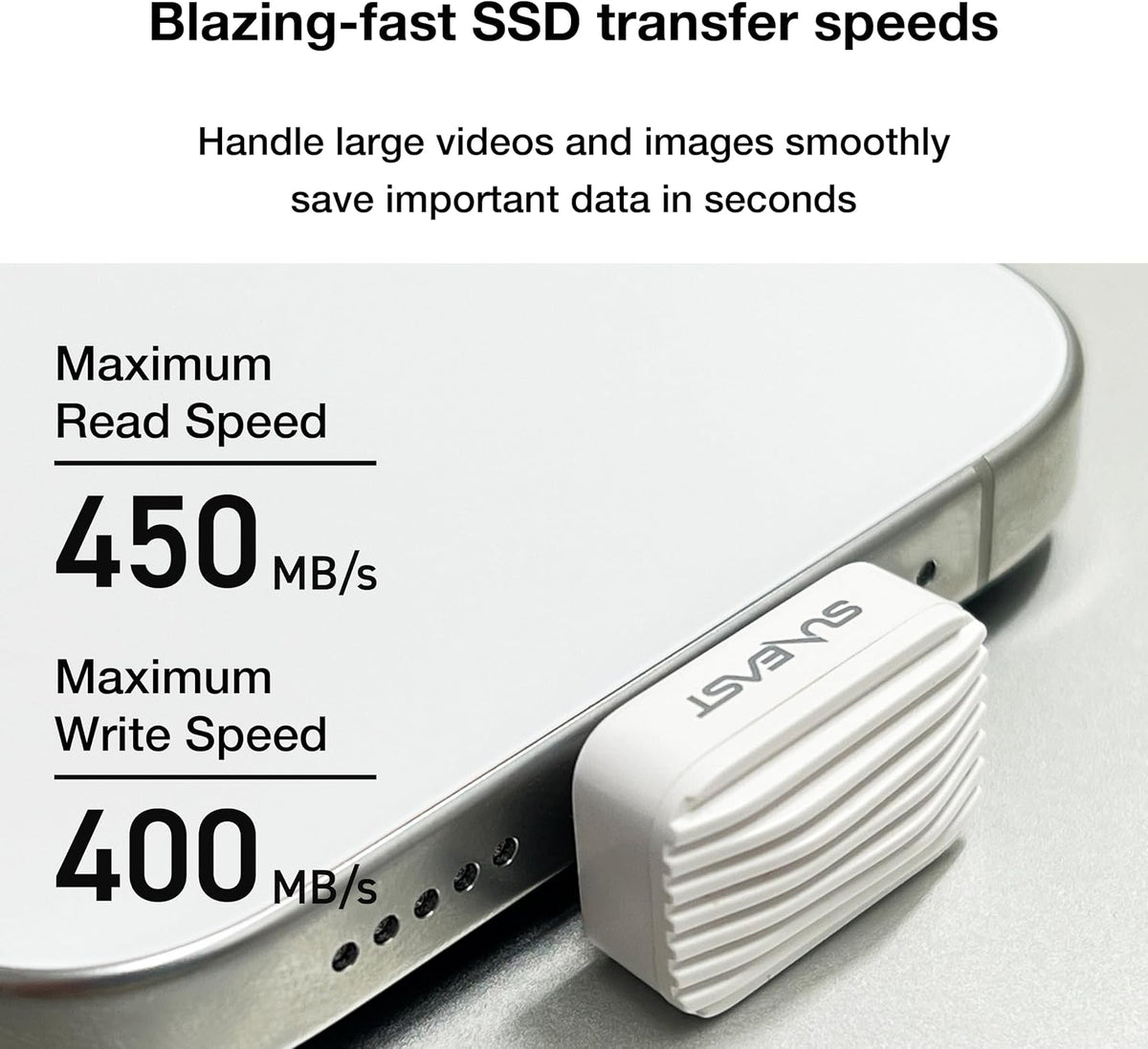 SUNEAST USB C Flash Drive 512GB,USB-C SSD for iPhone 15/16/17 Series - Image 6