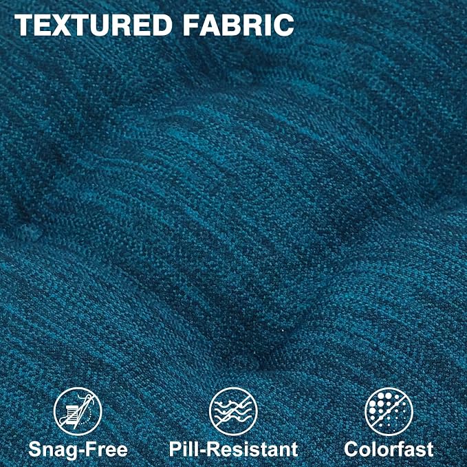 Shinnwa Dining Chair Cushions Set of 6, Dual-Layer Memory Foam Kitchen Chair Cushions, Patented Design Seat Pads with Ties, 16.5 x 16.5 x 3.5in, 6 Pack, Navy Blue - Image 4