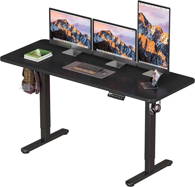 BIZUM Electric Standing Desk 63 x 24 Inch Computer Desk-Gaming Desk Black Home Office Desks Height Adjustable Memory Stand Up Computer Workstation by Unknown