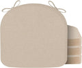 Nordjager Chair Cushions for Dining Chairs, 4 Pack Memory Foam Cushion | 2.5" Thick Chair Cushion; Waterproo Surface with 17" x 16" Size for Kitchen & Dining Chairs, Secure Ties and Washable Cover. by Nordjager