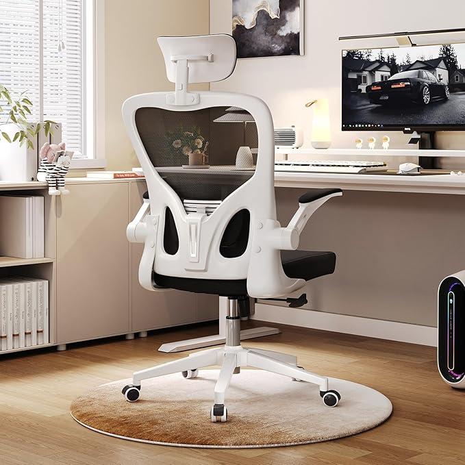 Ergonomic Office Desk Chair High Back Mesh Computer Chair Adjustable Chair | 360° Swivel Adjustable Lumbar Support & Flip-Up Armrests capacity 300 lbs capacity by SICHYAGE