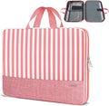 Ytonet Laptop Sleeve Case 16 inch, 15-15.6 Inch Laptop Cover with Handle | Compatible with HP, Dell, Lenovo, Asus Notebook, Protective, TSA, Water Resistant, Gift for Women, Pink Stripes by YTONET