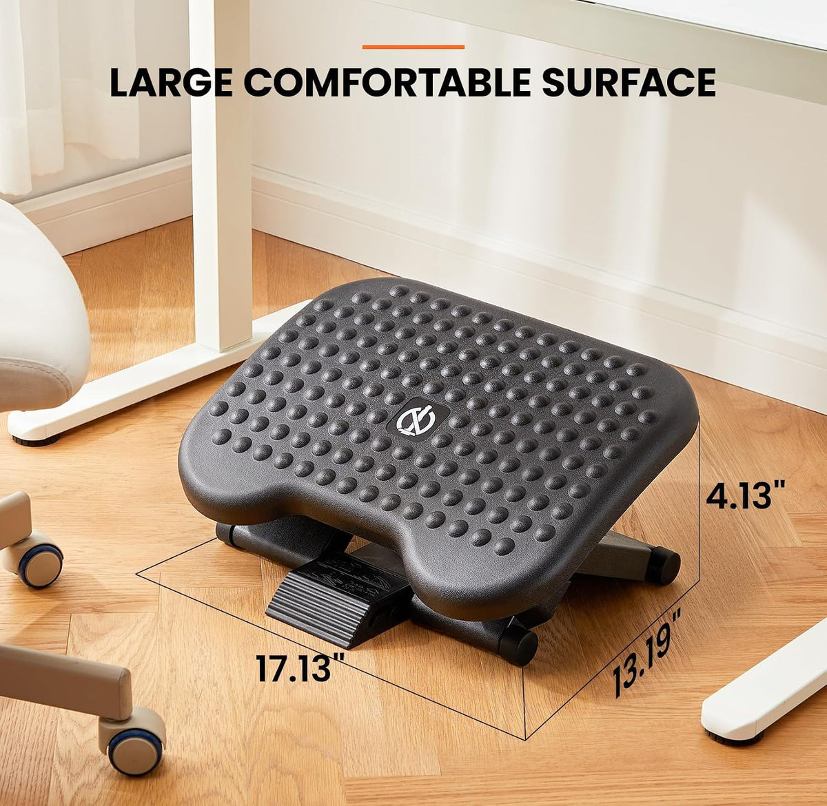 ErGear Under Desk Footrest, Adjustable Foot Rest with 3 Height Settings and 30-Degree Angle, Ergonomic Desk Foot Rest with Massage Texture, Foot and Leg Rest for Home & Office (Pack of 2) - Image 2