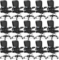 TRALT Office Chair - Ergonomic Desk Chair with Adjustable Lumbar Support, Mesh Computer Chair, Executive Chairs for Home Office Comfortable Lumbar Support Black Pack of 15 by TRALT