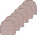 Sweet Home Collection Chair Cushion Memory Foam Pads Tufted Slip Non Skid Rubber Back U-Shaped 17" x 16" Seat Cover, 6 Count (Pack of 1), Pinstripe Burgundy by SweetHomeCollection