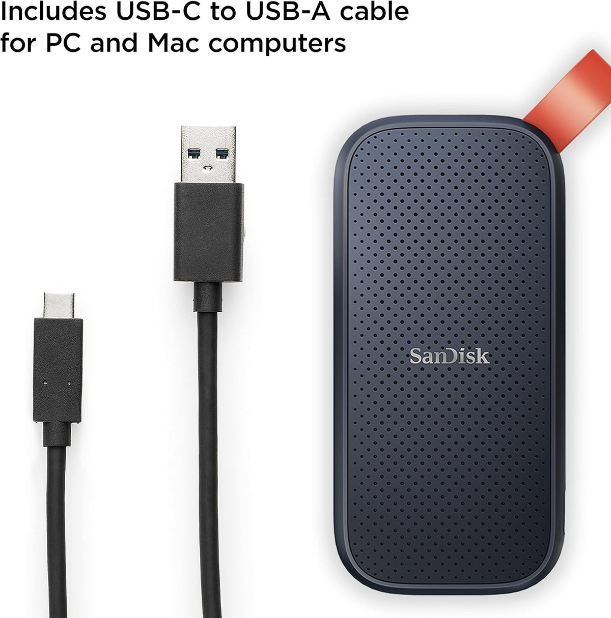 SanDisk 2TB Portable SSD - Up to 520MB/s, USB-C, USB 3.2 Gen 2 - SDSSDE30-2T00-G25,Solid State Drive - Image 3