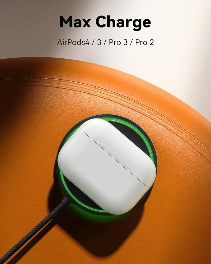 INIU Magnetic Wireless Charger, Qi2 15W Fast Charging Pad Travel Charger | MagSafe-Compatible, with LED Light, Cooling Fan, Smart Protection for iPhone 17-12 Series, AirPods 4-2(20W Adapter Included) - Image 5