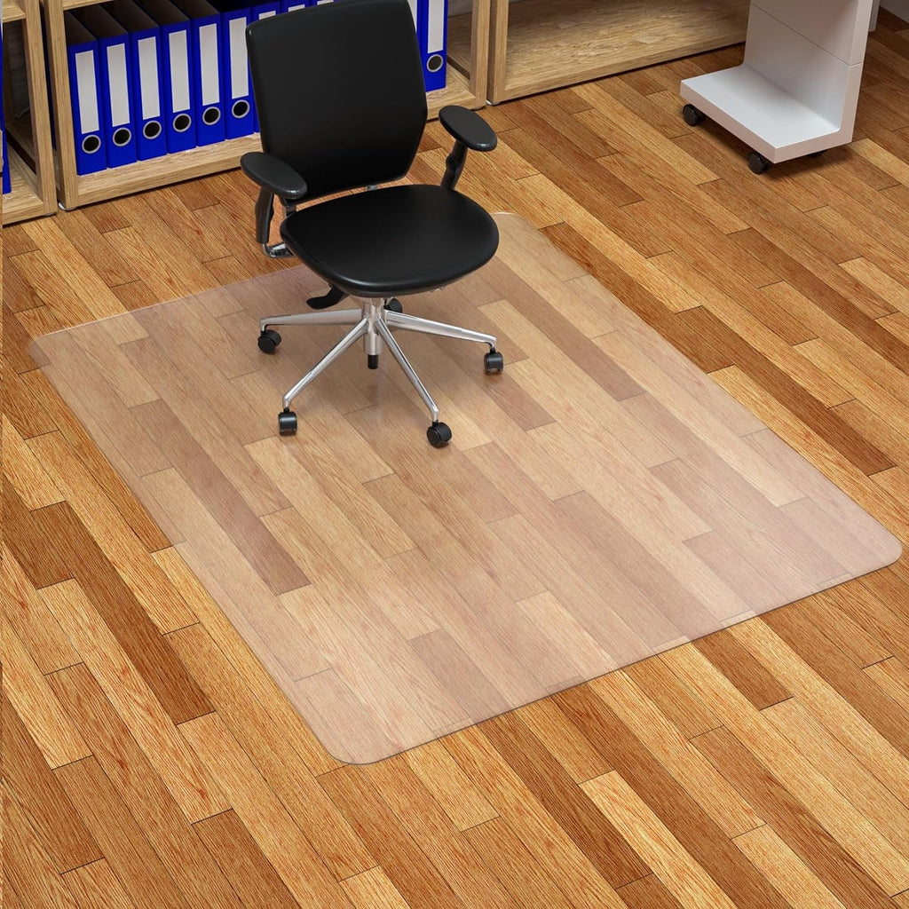 FuturHydro Chair Mat for Hardwood Floor, 45" x 53" Large Clear Easy Glide Large Computer Chair Mat, Plastic Rolling Chair Mats for Tile Floor and Gaming Floors (Rectangle) by FuturHydro