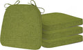 ELFJOY Non-Slip Chair Cushions for Dining Chairs Green 16.7"x16" | 4 Pack, with Ties and Washable Cover, U Shape, Breathable Fabric, for Kitchen Dining Office Folding Chairs，Comfortable by ELFJOY