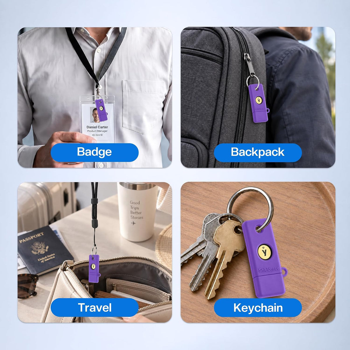 Silicone Case for YubiKey 5C NFC, Purple - Image 6